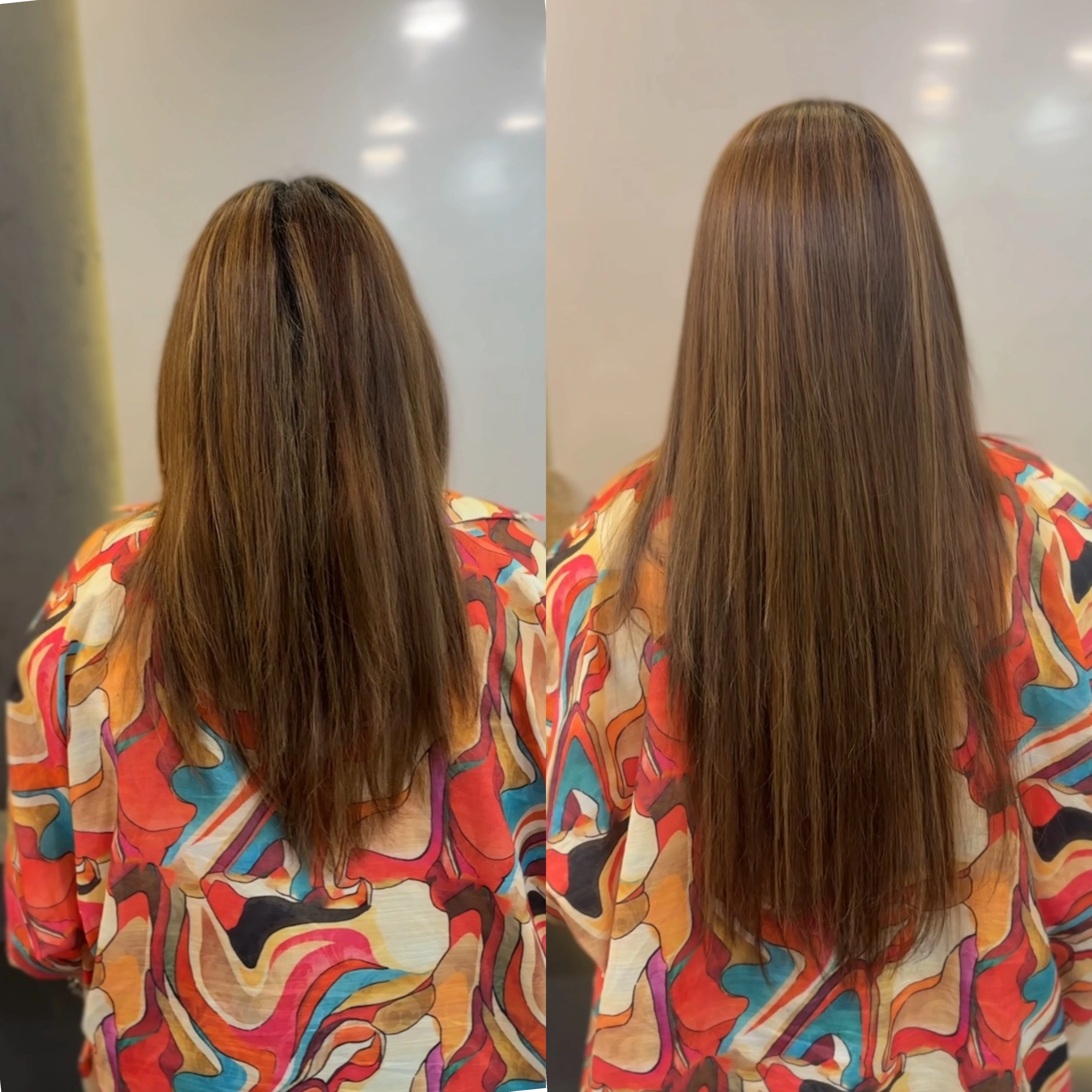 Permanent hair extension blending